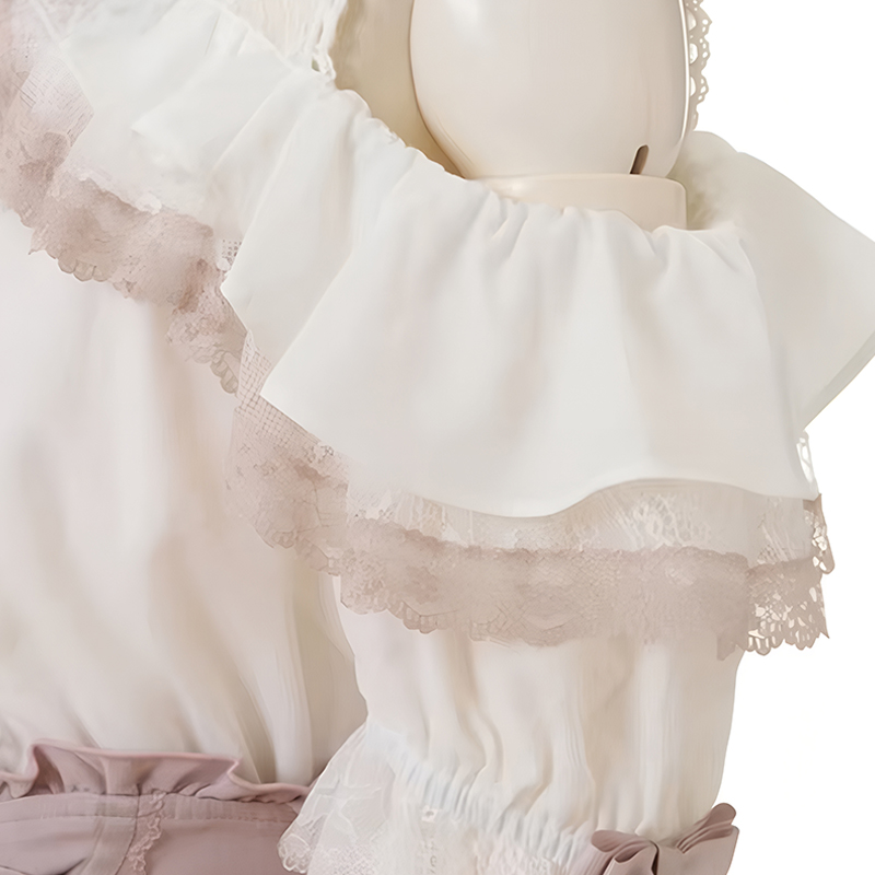 blouse, bow blouse, off shoulder blouse, japanese blouse